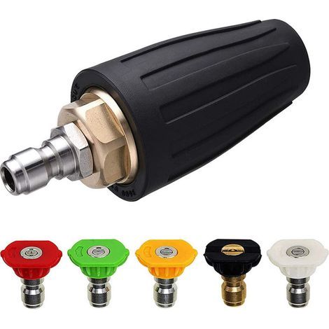 Turbo-turbolader Für Hochdruck-reinigungsdruck, Rotierender Bus Und 5 Anschlüsse, Schnellkupplung 1/4 Zoll, 3000–4000 Psi, Öffnung 5,2 Mm