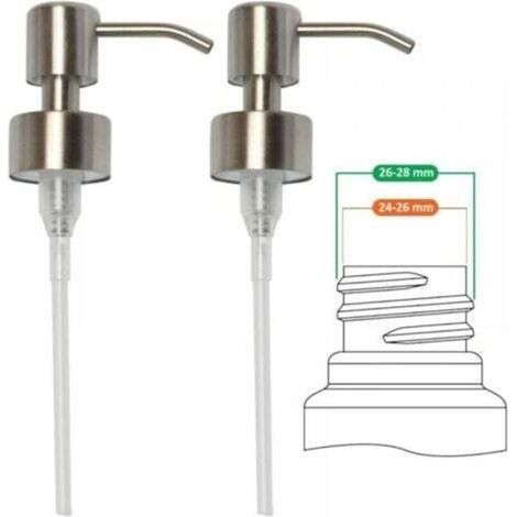 2 Stück – 28 Mm Ersatzpumpe Für Flüssigseifenspender – Edelstahl, Gebürsteter Edelstahl