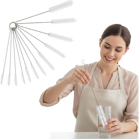 Lot Von 10 Flexiblen Netto-nylon-broschen Für Blumen, Röhren Und Kelche, Für Blumen, Tassen, Gläser Und Aquarientöpfe