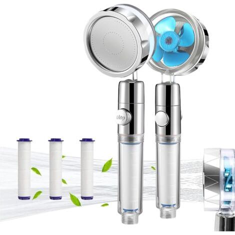 360° Wassersparender Filterduschkopf – Drehbar – Mit Abschaltfunktion – Anti-kalk – Schützt Haut Und Haare – Blau