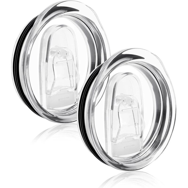 2er-pack 20-unzen-schlank-ersatzdeckel Für Ersatzbecher, Transparent, Spritzwassergeschützt Und Langlebig, Spritzwassergeschützte Kunststoff-schiebedeckel, Kühlbecher