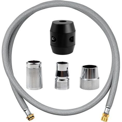 Edelstahl-brauseschlauch Mit 3 Adaptern, Edelstahl-brauseschlauch Für Küchenarmaturen, Badewannenarmaturen Und Tanks, Mit Beschwerter Kugel.