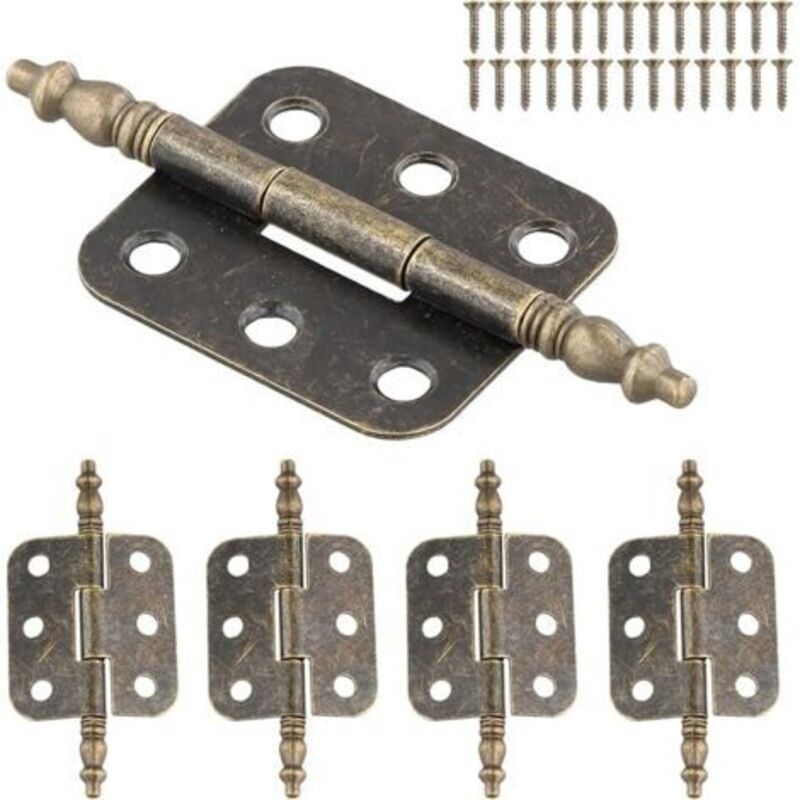 4 Stück Schranktürscharnier, Scharnier, Antike Metallscharniere, Flaches Scharnier, Kleines Scharnier, Möbelscharnier, 70 X 35 Mm, Anwendbar Für Möbel, Hardware, Schrank, Tür, Schublade