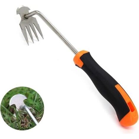 Handjäter Für Die Gartenarbeit, Gartengerät, Unkrautjätgerät, Entwurzelungsgerät, Mit Gummigriff, 4 Zinken