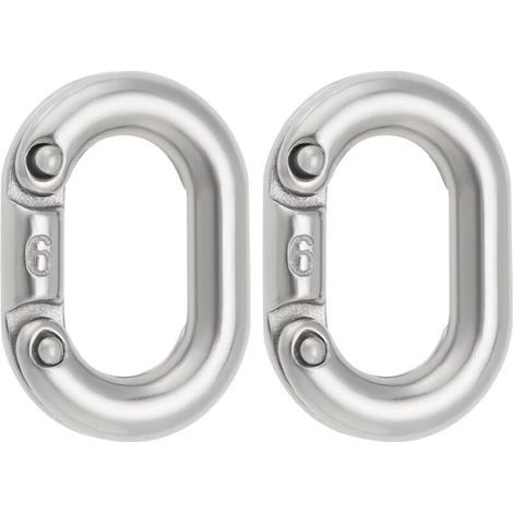 4 Stück 6 Mm Edelstahl 316 Kettenglieder Schlitzverbindung Hochleistungs-kettengliedverbinder Für Kettenverbindung 22 X 12 Mm Silber