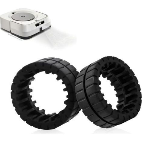 2er-pack Rutschfeste, Verschleißfeste Gummi-ersatzreifen Für Irobot Braava Jet M6 Staubsauger