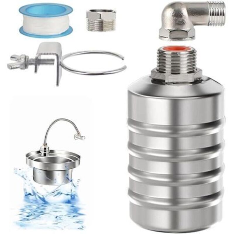 Wassertank Mit 1/2 Zoll Oder 3/4 Zoll – Automatische Regelung Des Wasserniveaus Auf Rostfreiem Stahl 304 Für Behälter, Flaschen, Schwimmbecken, Abreuvoirs Und Brennereien