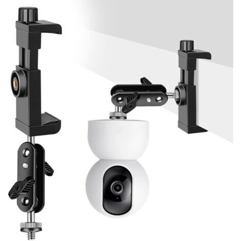 Außenkamera-halterung, Kamera-monitor-halterung, 360 Grad Drehbar, Überwachungskamera-halterungsclip Mit 1/4-zoll-gewindeadapter, Flexibler Monitor-clip Für Drinnen Und Draußen