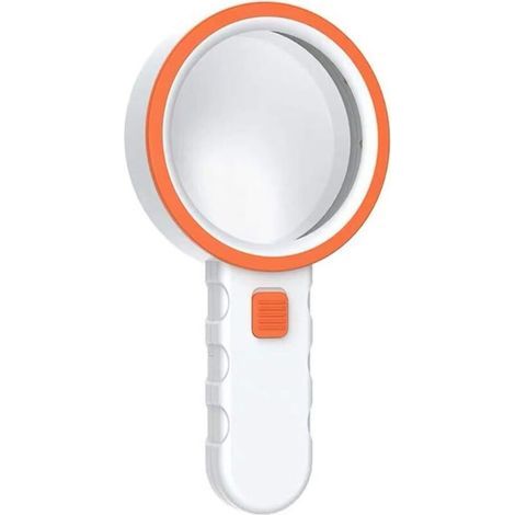 30x Grossissante Led Loupe De Lecture Verre Optique Double Loupe Grossissante Anti-dérapant Loupe Für Le Journal, Le Bijoutier Et Les Travaux Manuels Loupe Lecture (farbe: Blanc)-