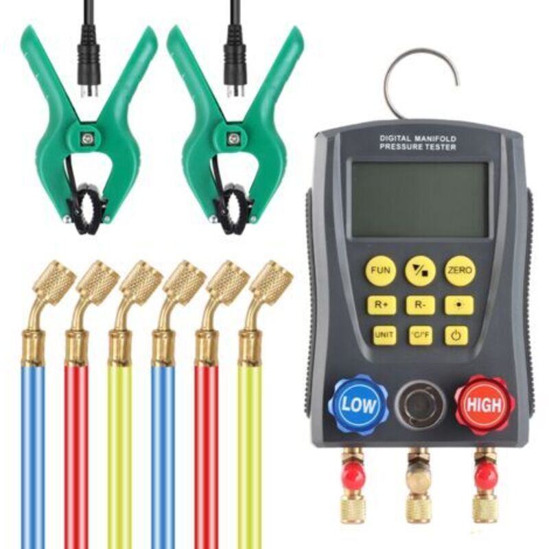 Numerisches Kühlmanometer, 600 Bis 3000 Röhren, Druck, Video, Druck, Temperatur, Testkit Für Computer, Chauffage, Belüftung, Klimatisierung