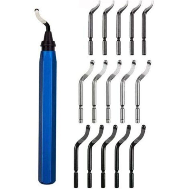 Manuelles Schleifwerkzeug, Schleifer Mit 10 Bs1010 Wechsellamellen, Schleifstift, 360° Drehbarer Entgrater, Gratentferner Für 3d-druck, Kunststoff, Aluminium, Kupfer, Pvc, Acryl