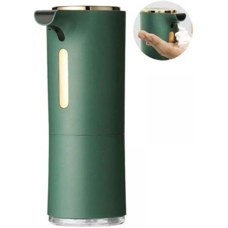 Distributeur De Savon Automatique Wall, Xu, Adapté À La Kitchen Et À La Salle De Bain, 300 Ml, Size Réglable (vert)
