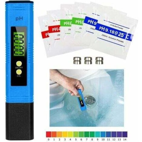 Numerisches Ph-messgerät, Digitaler Lcd-wasserqualitätstest, Strandmessung Für 0-14 Ph, 0,01 Ph-präzision, Für Trinkwasser, Aquarien, Hydrokultur, Schwimmbecken, Blau
