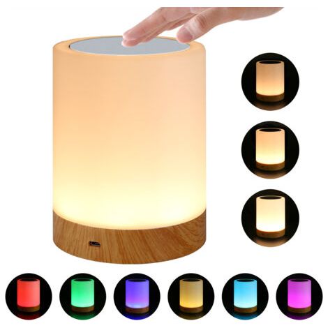 Tastbare, Intensitätsvariable Lampe Mit 6 Wechselnden Rvb-farben, Leuchtende Led-leuchte Für Kinder, Stromversorgung Durch Wiederaufladbare Usb-batterie Mit Speicherfunktion