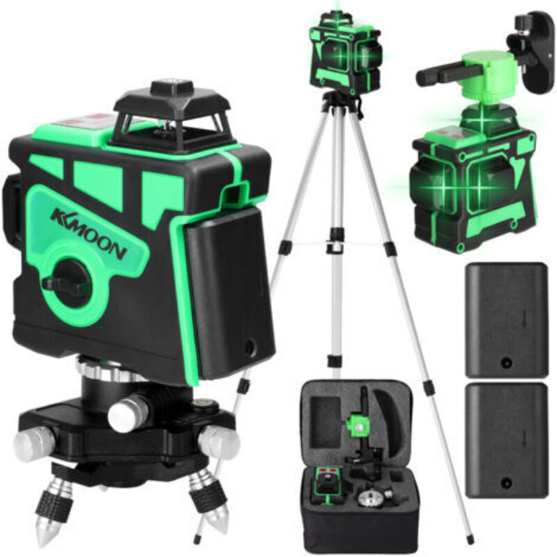 Niveau-laser 3d, 12 Linien, Verstellbar, 1,2 M, 220 V, 2 Batterien