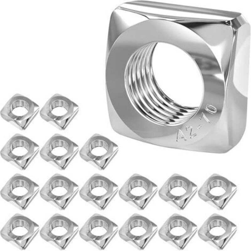 20 Stück M6 X 10 Mm X 5 Mm Vierkantmuttern, Edelstahl 304, Für Haus-, Möbel- Und Mechanische Reparaturen