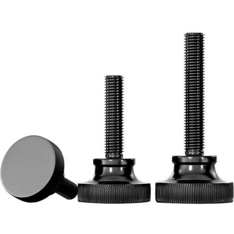12 Stück Hohe Rändelkopfschrauben, M4 X 10 Mm Rändelschraube Aus Kohlenstoffschwarzer Verzinkter Oberfläche, Für Mechanische Geräte, Geräte Und Möbel