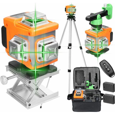 Multifunktionaler Laser-nivellierlaser Mit 16 Linien, 3. Generation, Selbstnivellierend, Omnidirektional, Für Böden Und Wände, Horizontale Und Vertikale Diagonale Linien – Eu-stecker Mit Stativ