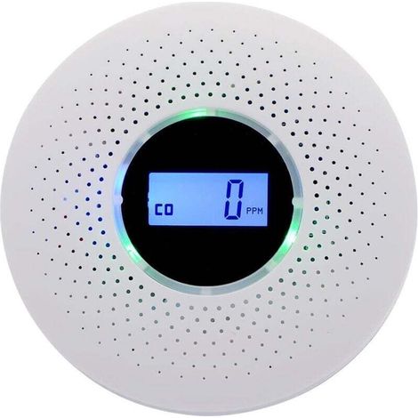 Rauchmelder, Kombinierter Rauch- Und Kohlenmonoxidmelder, Verbundalarm Mit Signalgeber Und Digitalanzeige, Batteriebetrieben