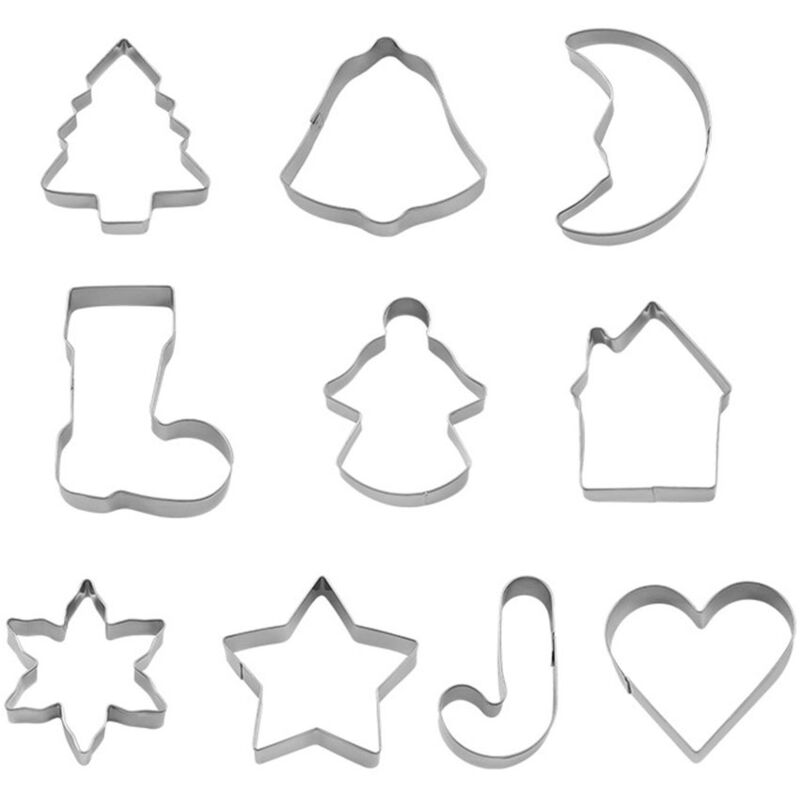 Set Mit 20 Weihnachtlichen Ausstechformen Aus Edelstahl – Für Kekse, Shortbread Und Party-tischdekoration