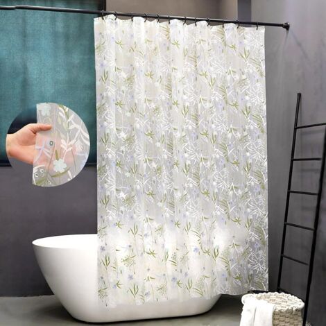 Wasserdichter Duschvorhang, Mattiertes, Transparentes, Mattes Design, Weicher Griff, 180 X 180 Cm