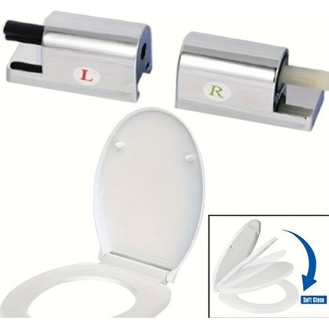Kit De Chanières Pour Abatt De Wc À Fermeture Progressive Silencieuse – Ersatzteile Für Wc Und Zubehör Für Den Duschraum