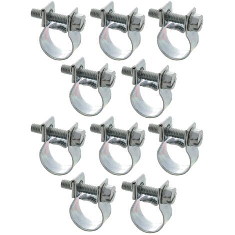 10 X Mini-schraubschlauchschelle, Benzin-kraftstoffschlauch, Auto, Motorrad, Roller, Moped, Moped, Befestigung, 6–8 Mm