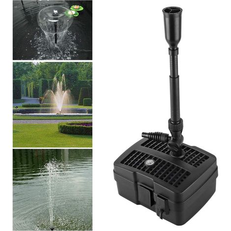 4 In 1 Teichpumpe Mit Filter, 5 W Uv-filter, Förderleistung Von 1000 L/h Und 10 M Netzkabel, Ideal Für Springbrunnen Und Gärten.