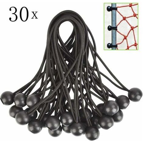 30 Stück Elastische Spanner, Elastische Gummispanner Mit Kugel, Für Plane, Pavillon, Zelt, Vorhänge, Gartenzaun. Befestigung Von Gewächshausplanen, Befestigung Von Anhängerplanen.