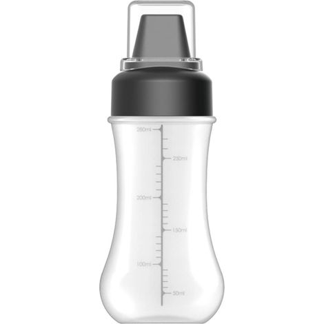 5 Flaschen Extrudierter Saisonflakon, Saisonpuls-flakon Mit Echelle Für Ketchup, Vinaigrette, Sauce Moutarde, Wiederverwendbar, Wiederaufladbar, Hochwertiges Lebensmittel (schwarz)