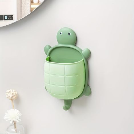 Lot Von 1 Hängeregal-set Für Das Badezimmer (mit Häkelarbeit) – Organisator-wandbild Aus Kunststoff Ohne Pergage