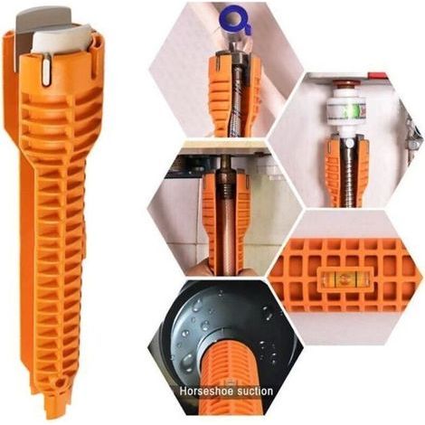 Multifunktionaler Wasserhahn- Und Spülen-installationsschlüssel, Rutschfester Griff, Sanitär – Beguinstore 5687