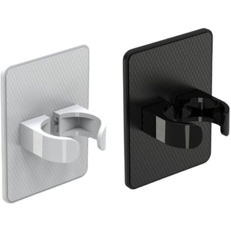 Haarbürstenhalter – Selbstklebender, Bohrfreier Wandorganizer Für Lockenstäbe Und Kämme – Weiß Und Schwarz – 2er-set