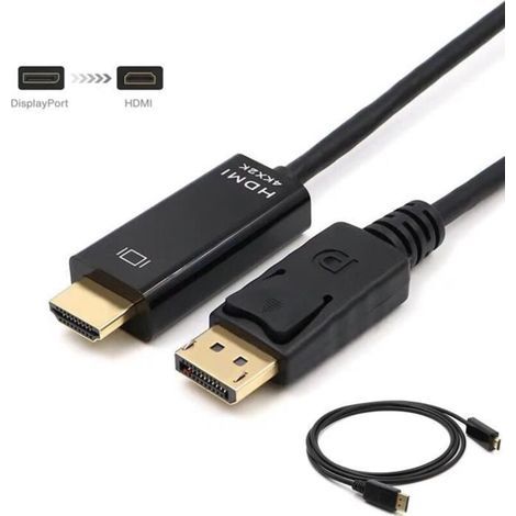 Displayport-auf-hdmi-kabel – Zamus – 4k 30 Hz – 1,8 M – Schwarz – Steckeradapter