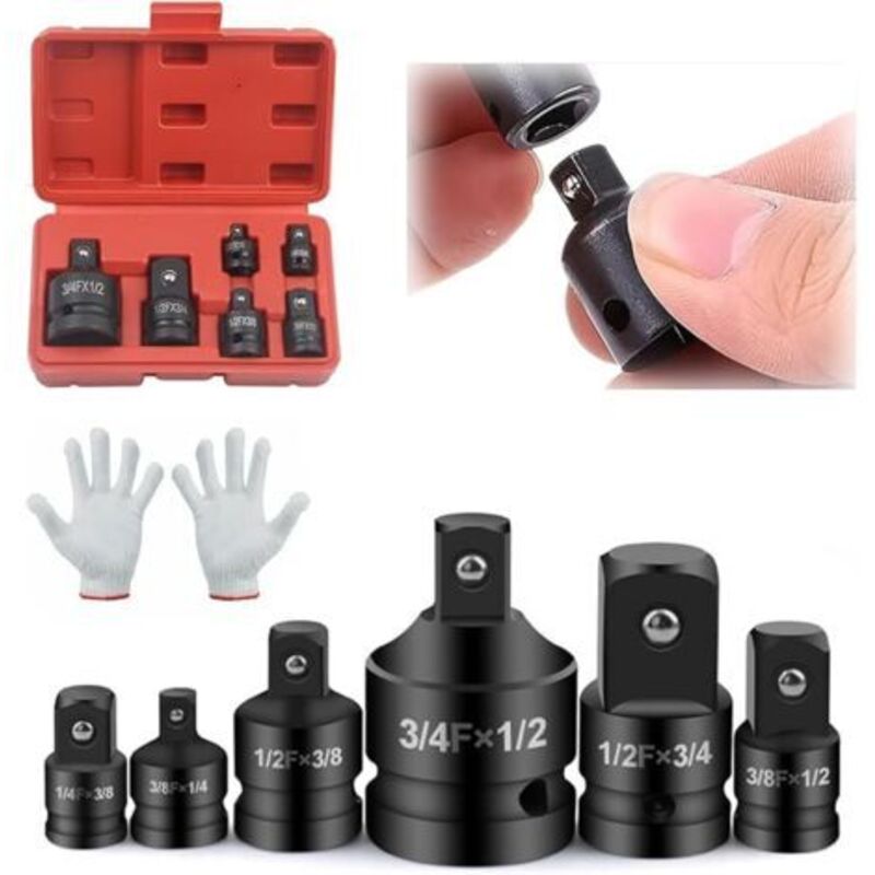 Steckschlüssel-adapter-set Mit 6 Werkzeugen: Force-adapter, Schlagschrauber-adapter-set Für Brecheisen, Ratschenschlüssel