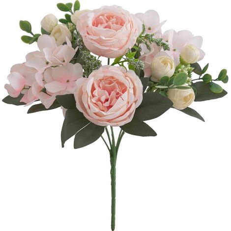 Bouquets De Pivoines Künstliche Rosen Für Die Dekoration, Fleurs En Soie, Fausses Roses, Kompositionen Blumen, Centres De Table En Plastique (champagner)