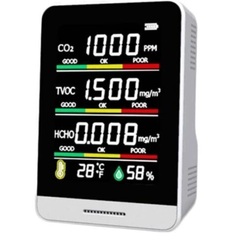 Pr-co2-detektor, Temperatur-feuchtigkeitserkennungsgerät, Intelligentes Büro, Innen- Und Außendetektor, Haute Précision, Schnelle Erkennung, Mehrwertiges Erkennungsgerät