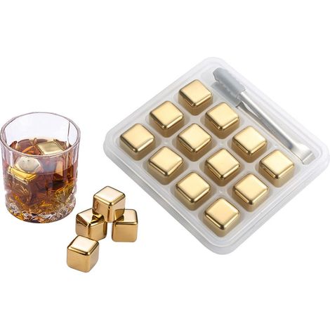 12 Stück Glasuren Aus Rostfreiem Edelstahl Für Whisky, Wein, Jus, Wodka, Liköre