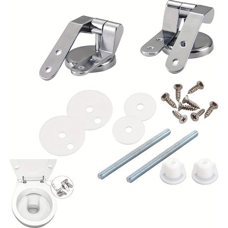 Charnières De Siège De Toilettes Classiques En Alliage De Zinc (material De Fixation Inclusive) - Lot D'One Paire (boulons Et Ecrous Inclusive)