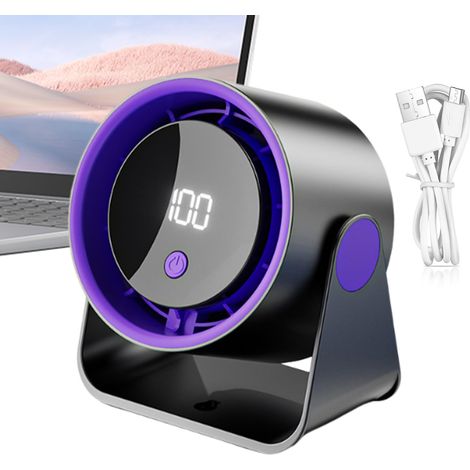 Ventilator Für Die Luftzirkulation, Ventilator Für Den Büroraum, Batterie 1200 Mah, Befehle Per Tasten, Extrem Leise (mindestens 36 Db), Schalldämmung Des Büropersonals