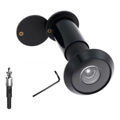 35 Bis 60 Mm Türspion Aus Messing, 200-grad-türspion Aus Messing Mit 16-mm-bohrer Für Türen (schwarz)