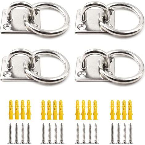 Set Mit 4 Deckenhaken, Geeignet Für Wandhaken, Hängesessel, Markisen Und Nautisches Zubehör.