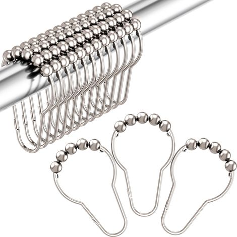 Häkelnadeln Für Duschen, Dekorative Häkelarbeiten Aus Rostfreiem Antirouille-acryl, 12er-packung, Nickel-poly-finish.