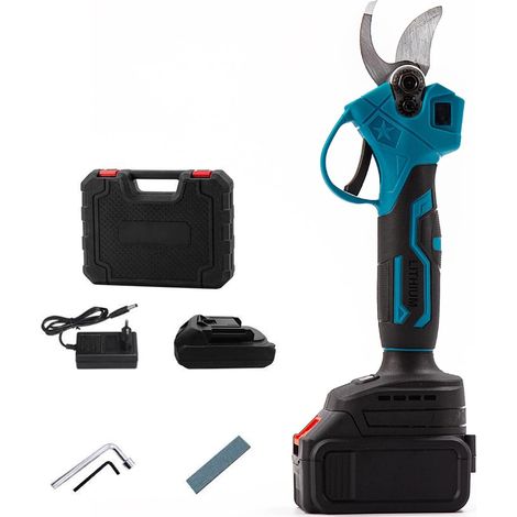 Akku-gartenschere, Professionelle Kabellose Elektrische Gartenschere Mit 7500-mah-akku, Maximaler Schnittdurchmesser Von 30 Mm, Kompatibel Mit 18 V (a) Akku.
