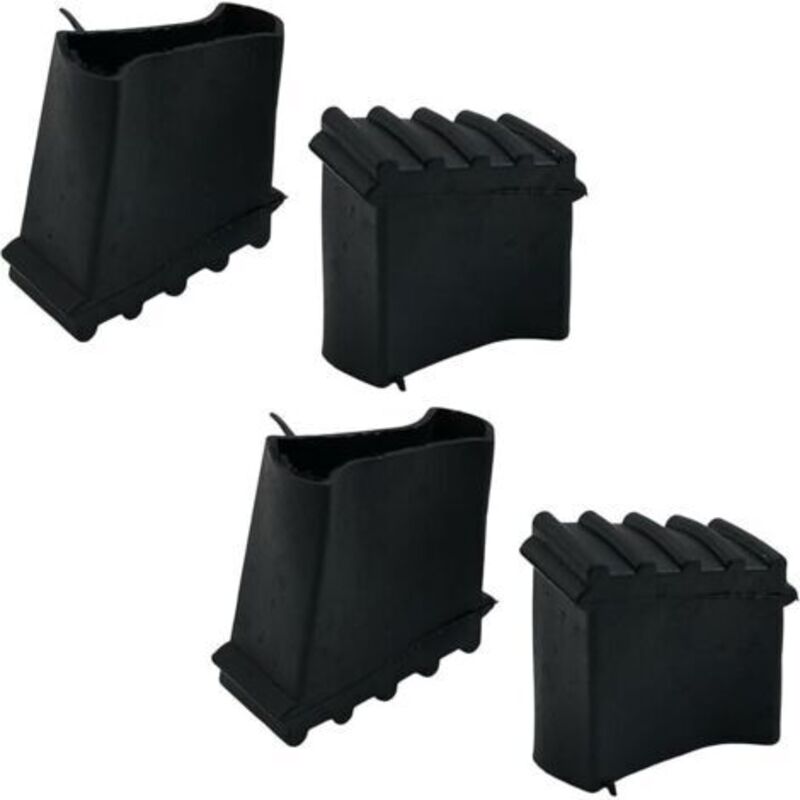 Leiterfußpolster, 4er-pack, Rutschfeste Leiterfußpolster Aus Gummi Für Teleskopische, Klappbare Fischgrätenleitern, Einfach Zu Installieren, Bodenschutz, Schwarzer Innendurchmesser, 2,5 X 5 Cm