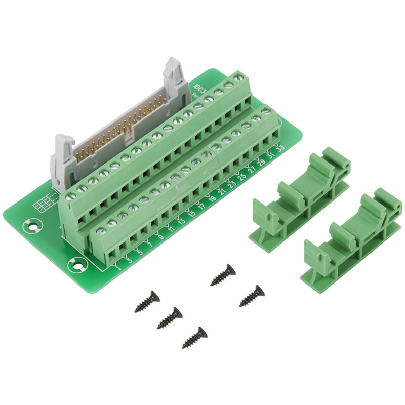 Idc34p 34pin Male Header Breakout Board Terminal Block Connector Plc Interface Mit Electronic Board Holder