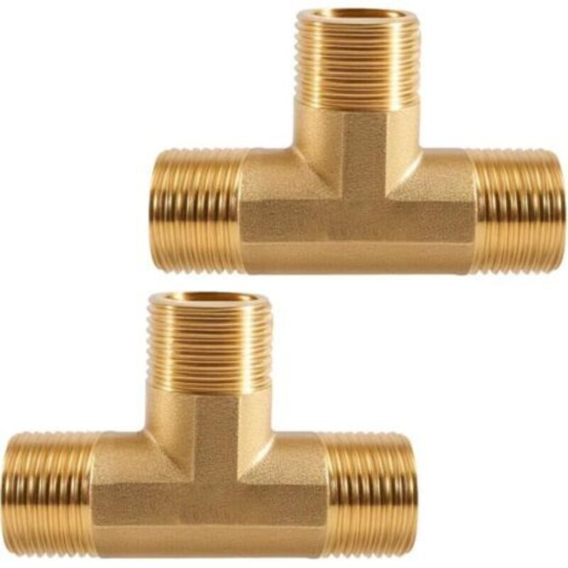 2 Stück 1/4 Zoll Ag Messing-t-stück – 90° Messing-t-stück – 3-wege-t-stück – 1/4 Zoll T-stück – Dn8 – Für Trinkwasserspender