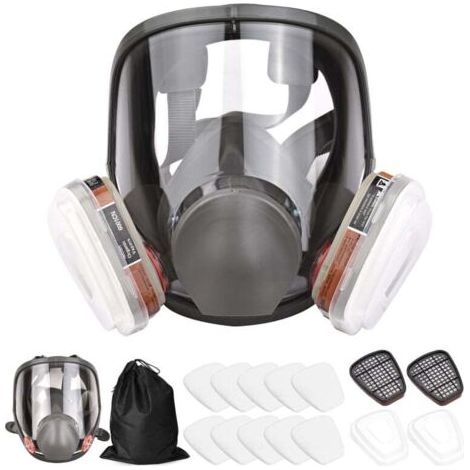Komplette Maske 16 Und 1 Komplette Maske Aus Silikon 1 Maskenkörper + 2 X Filterkartuschen 3 + 2 X Filterbeutel + 10 Filtertampons + 1 Beutel