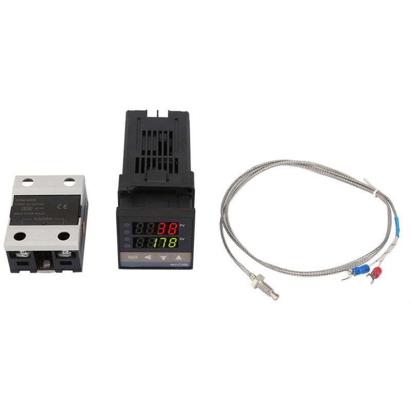Rex-c100 Pid-temperaturregler, Pid-temperaturregler-thermostat-alarm-kit 01300 ℃ Led-digitalalarm Ac 110 V-240 V Mit Thermoelement/k-temperatursensor, Max
