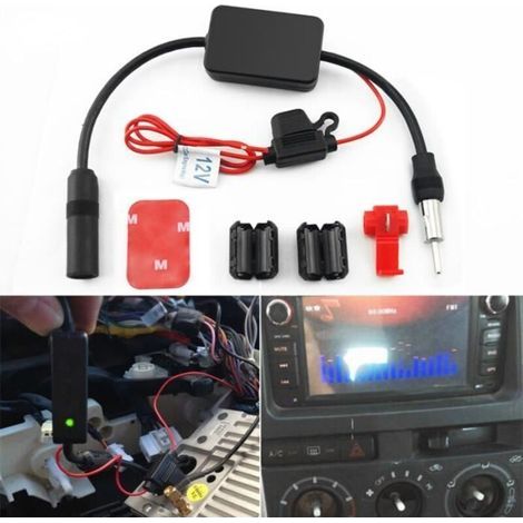 Hochwertiger Schwarzer 12-v-auto-autoradio-signalverstärker Ant-208 Auto-fm-antennenverstärker